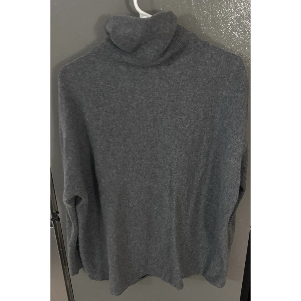Garnet Hill Wool Cashmere Oversized Turtleneck Sweater Pocket Women's Large